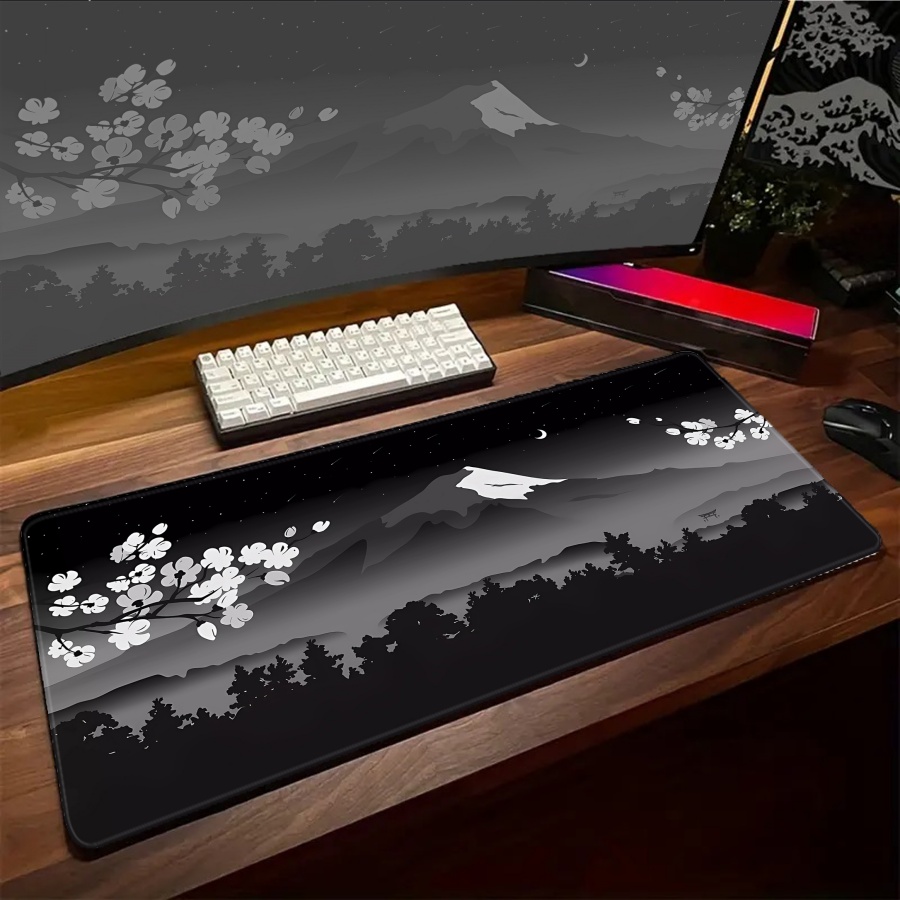 Gaming Accessories Pc Setup - Kawaii XXL Alas Mouse Besar Sakura