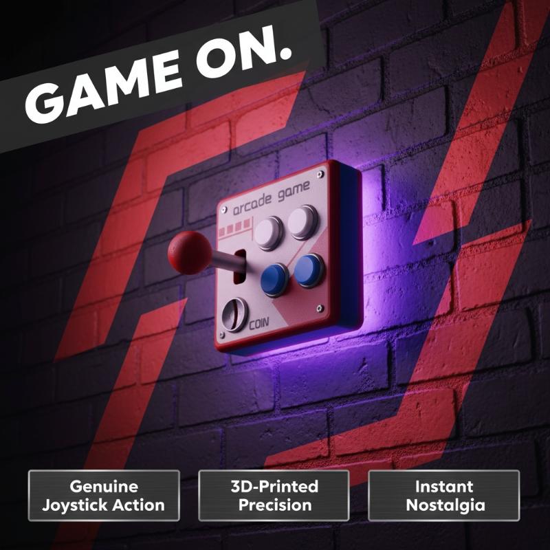 Gaming Accessories For Bedroom - Pelat Tombol Saklar Game Arcade Retro,