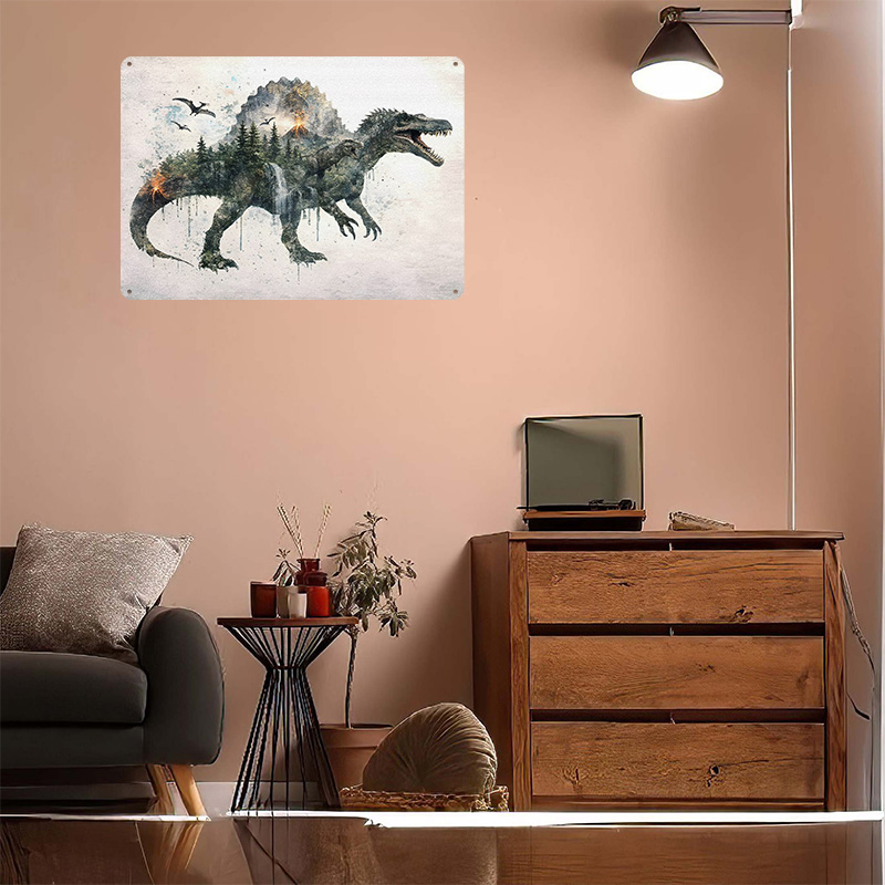 Poster Logam Spinosaurus Seni  - Vintage Gaming Accessories ulasan dan harga