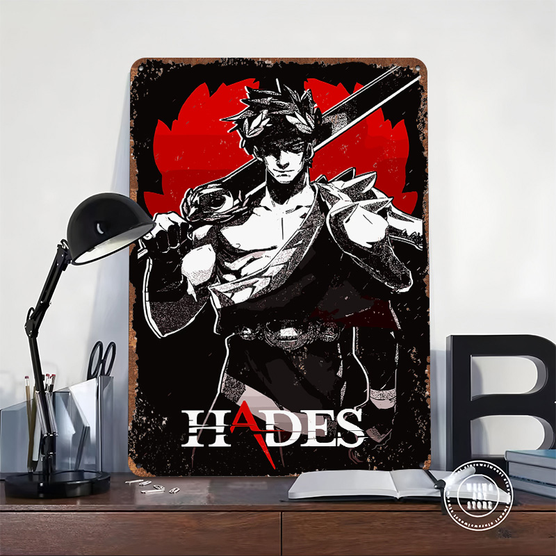 Poster Logam Game Hades, Seni  - Gaming Accessories Europe ulasan dan harga