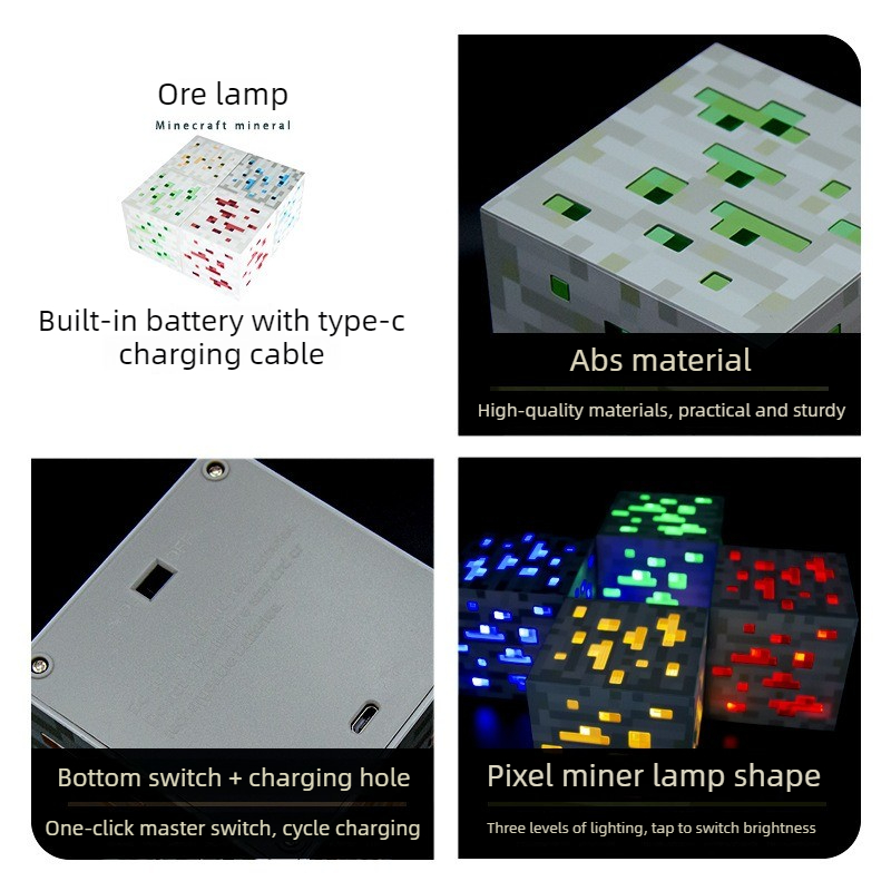 Lampu Malam LED Lampu Senter P - Gaming Accessories Minecraft ulasan dan harga