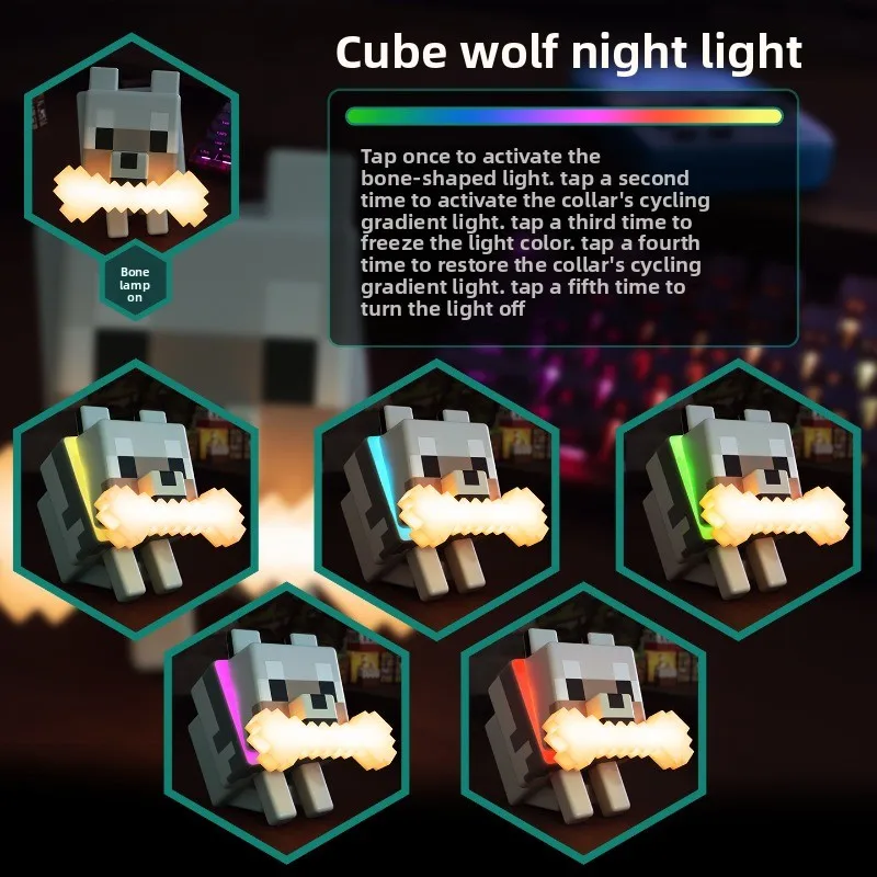 Mainan Lampu LED Serigala Anji - Gaming Accessories Minecraft ulasan dan harga