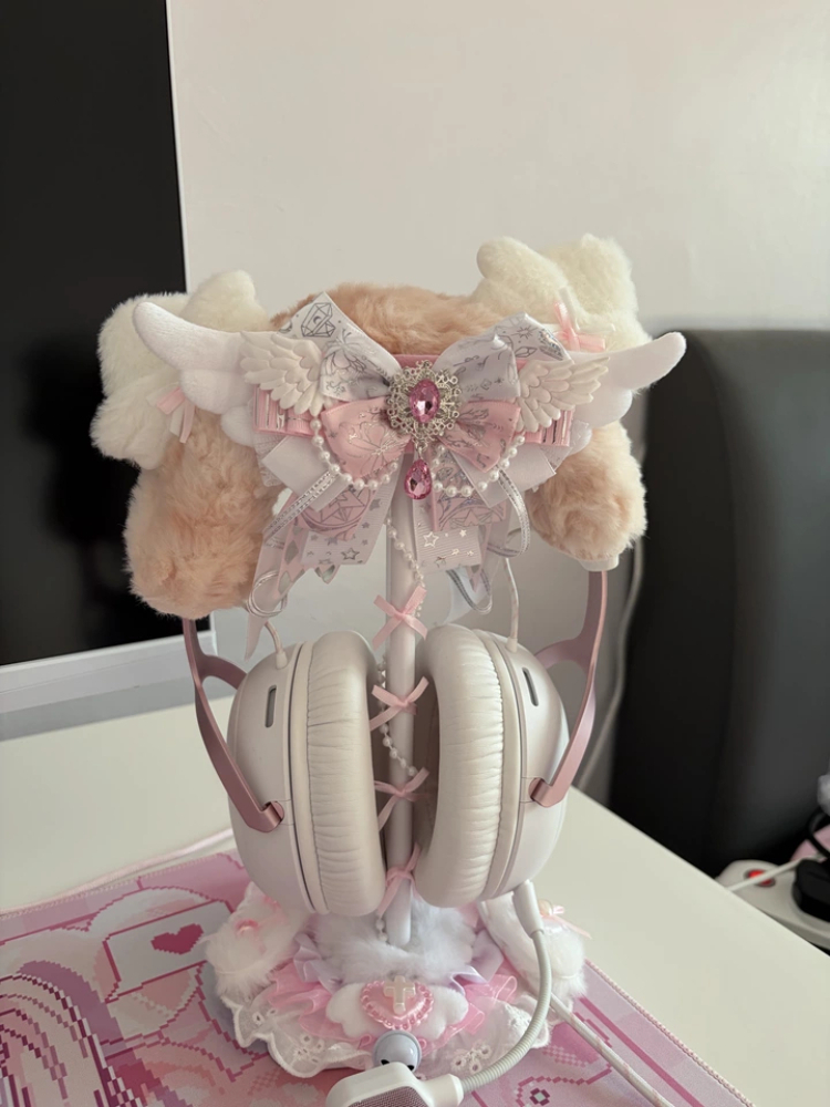 Penyangga Headphone Renda Lucu - Gaming Accessories Cute ulasan dan harga